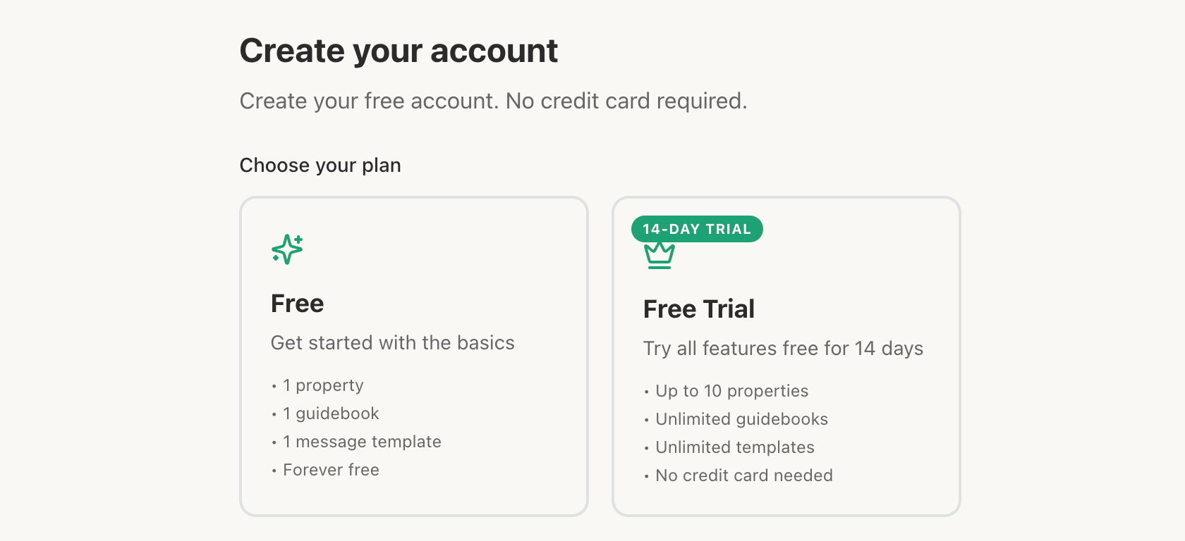 guesti sign up screenshot